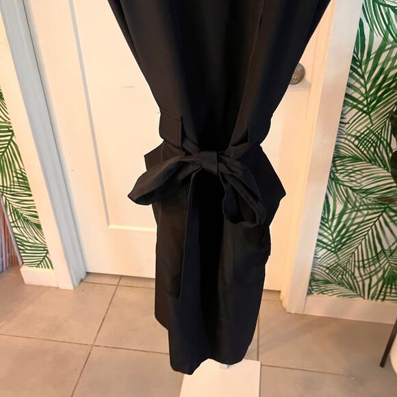Gerard Darel Black Silk Mini Belted Dress Size 6 - Picture 2 of 9